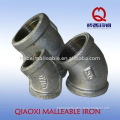 BS standard banded galvanized malleable iron female pipe fitting 45 degree elbow NO.120